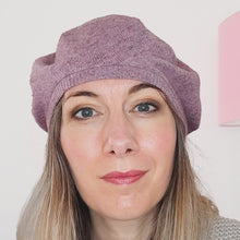 Load image into Gallery viewer, 100% Lambswool Pink Marl Beret
