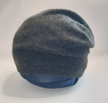 Load image into Gallery viewer, 100% Cashmere Slate Grey Beanie Hat

