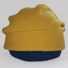 Load image into Gallery viewer, 100% Cashmere Yellow Slouchie Hat
